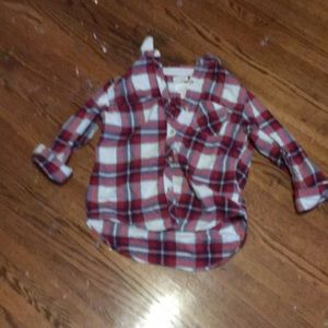 Long sleeved plaid shirt